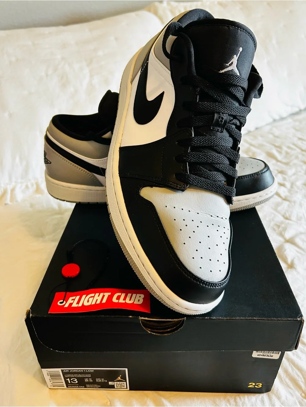 Jordan Men’s Black White Gray Low-Top Sneakers